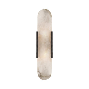 Elliot Modern Alabaster Bedroom Sconce, Modern Wall Light