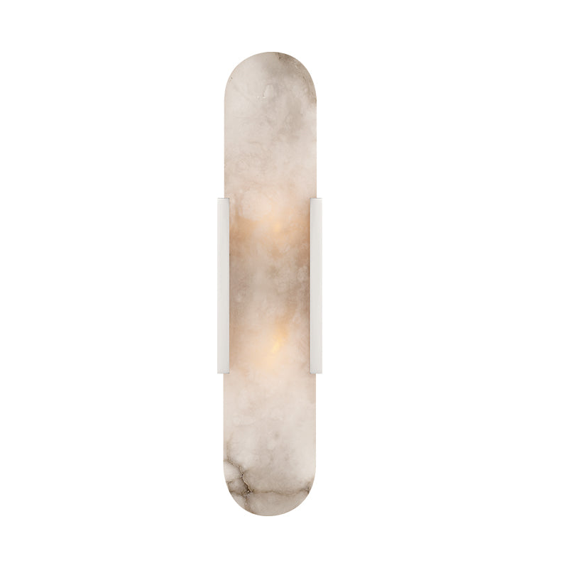 Elliot Modern Alabaster Bedroom Sconce, Modern Wall Light