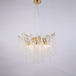 K9 Pendant Crystal Round Chandelier, Tree Branch Chandelier 23.6"D