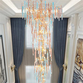 Large Colorful Tree Branch Chandelier