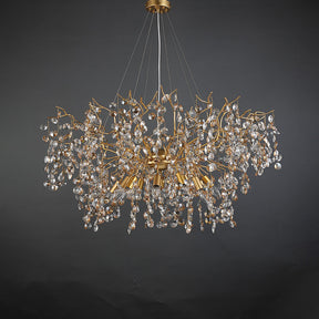 Crystal Chandelier Lighting, Large Kitchen Light Fixtures 39.4" D