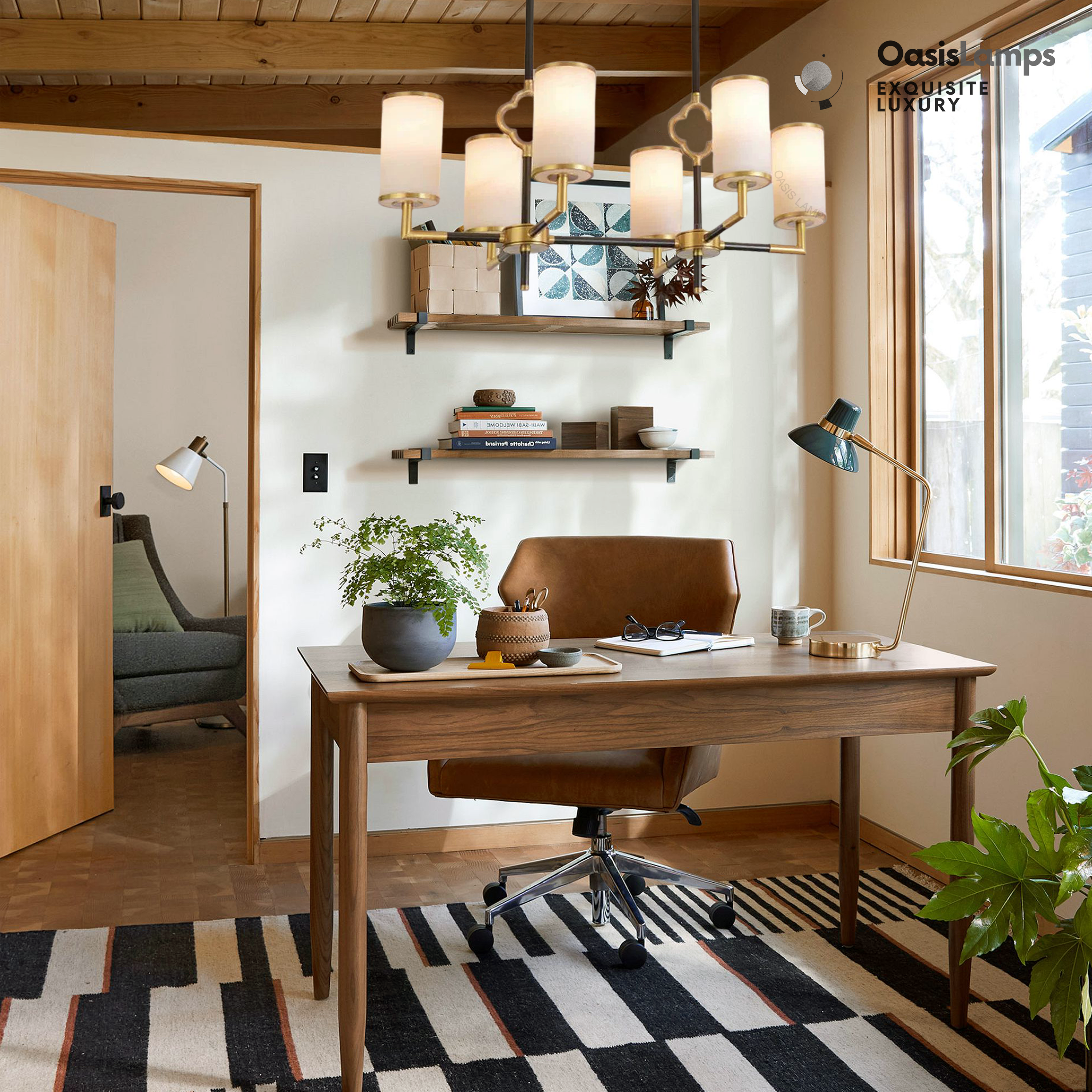 #Color_Brass,#Size_6-Lights 32"L