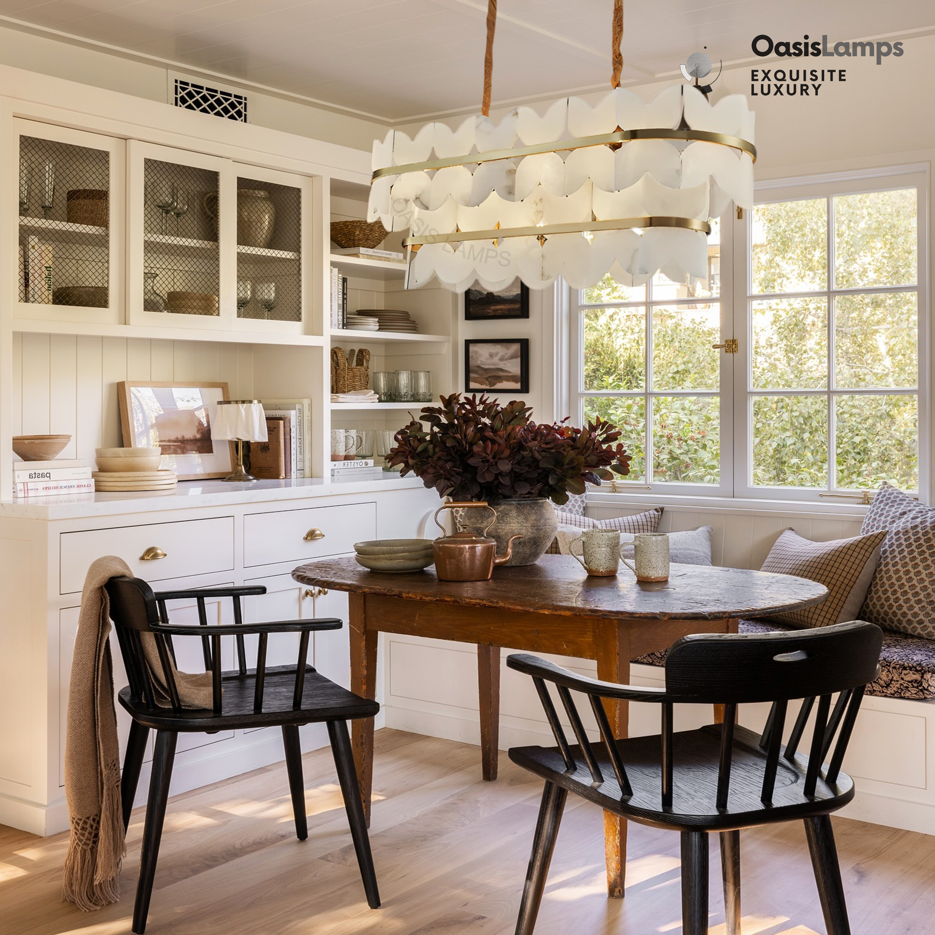 Alabaster Cloudcover Brass Chandelier#Colour_Brass,size_2 Layer Long L 39.4″(100cm) x W 13.8″(35cm) x H 14.2″(36cm)