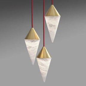 Alabaster Cone Chandelier