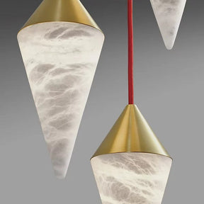 Alabaster Cone Chandelier