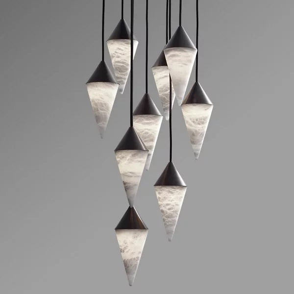 Alabaster Cone Chandelier