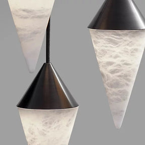 Alabaster Cone Chandelier