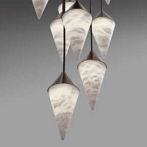 Alabaster Cone Chandelier