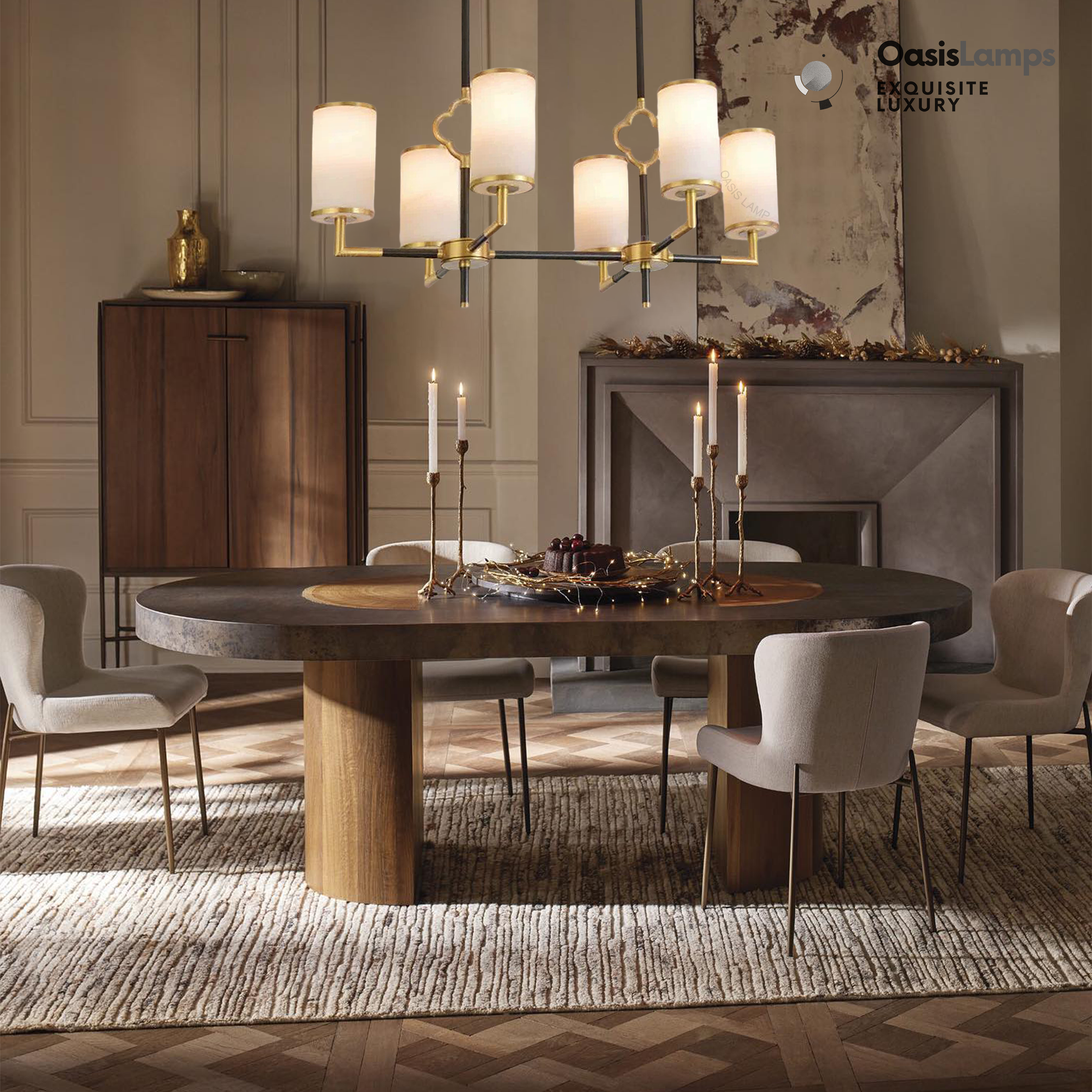 #Color_Brass,#Size_6-Lights 32"L