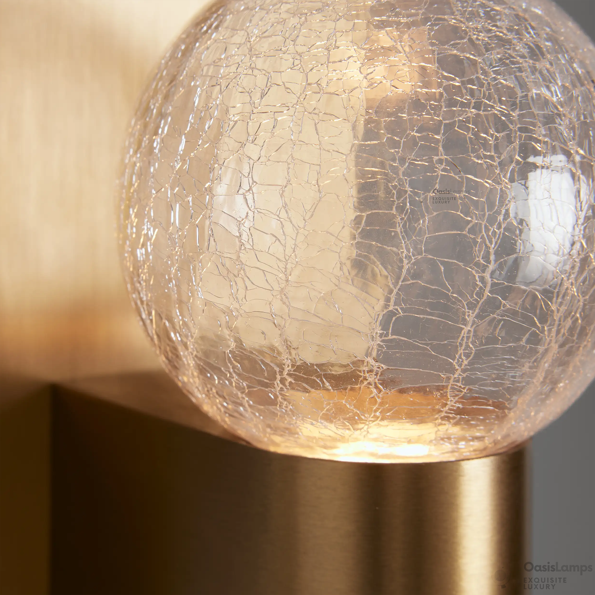 Casen Ablown Crackle Glass Globe Wall Sconce