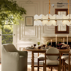 Alabaster Cloudcover Brass Chandelier#Colour_Brass,size_1 Layer Long L 39.4″(100cm) x W 13.8″(35cm) x H 8.7″(22cm)