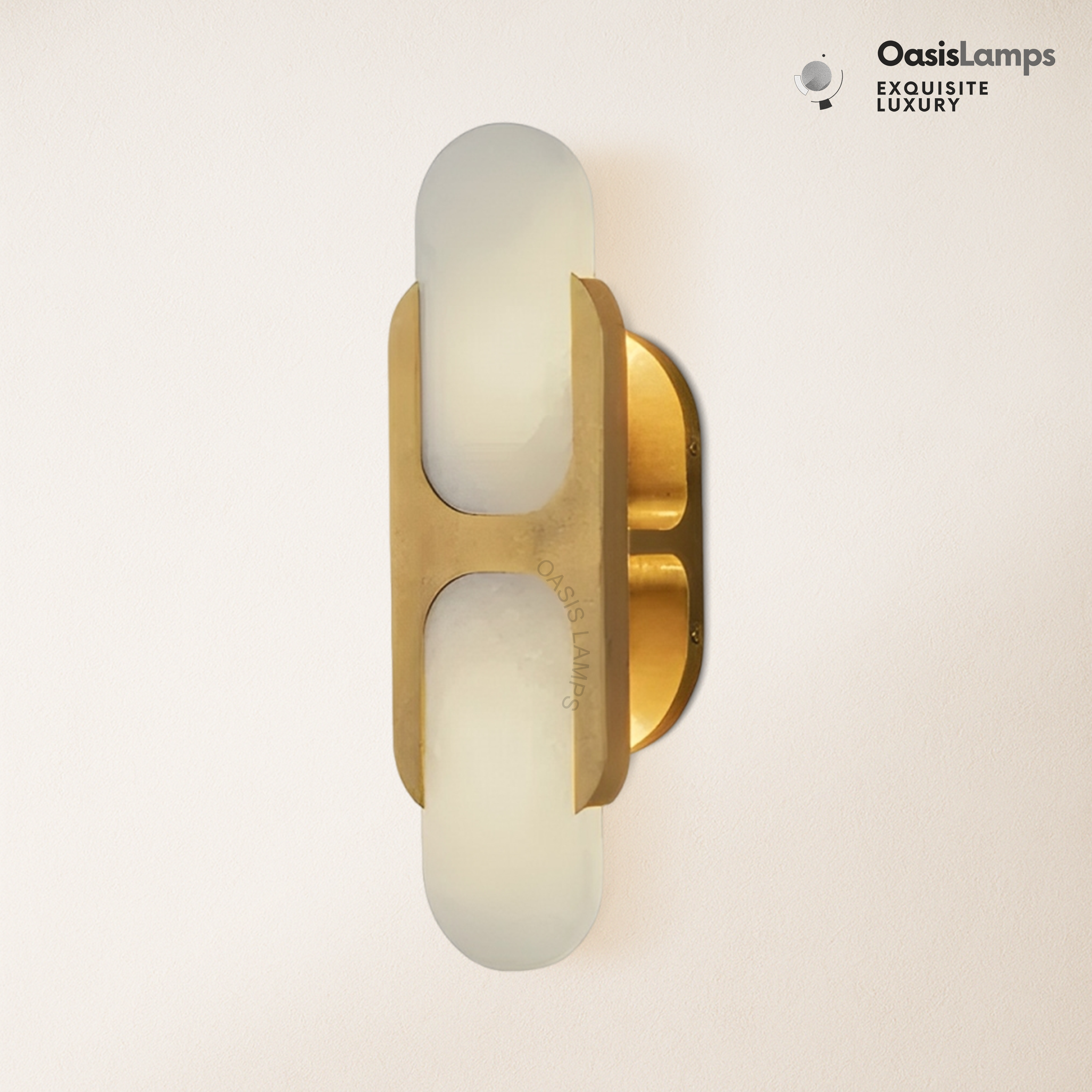 Odin Alabaster Medium Wall Sconce 14"H#Color_brass