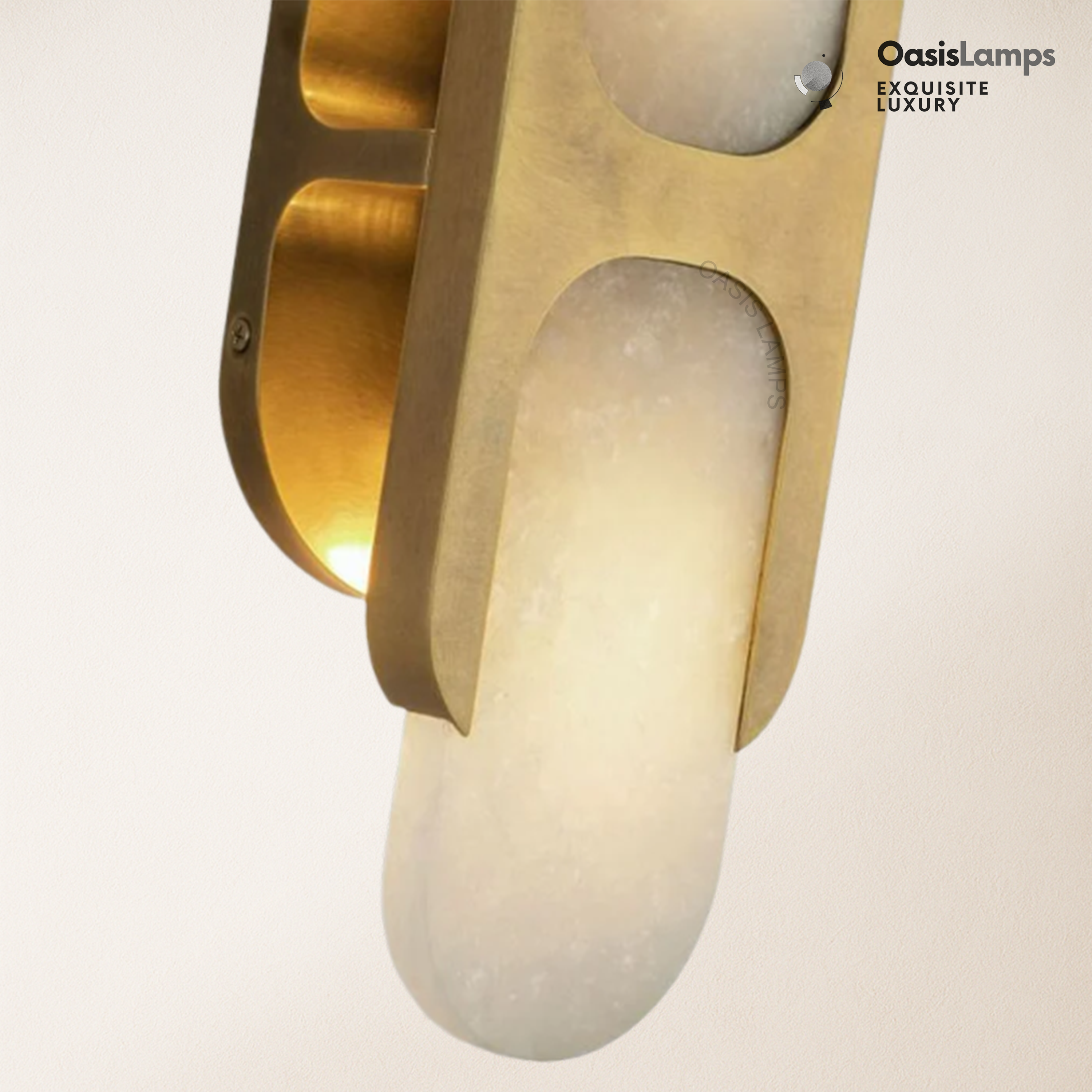 Odin Alabaster Medium Wall Sconce 14"H#Color_brass