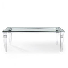 Acrylic/Glass Home Rectangular Dining Table