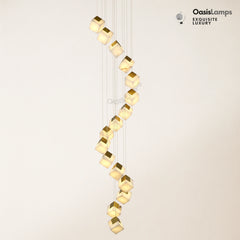 Dave Alabaster High Ceiling Staircase Chandelier 20'' 24''D#size_16-lights