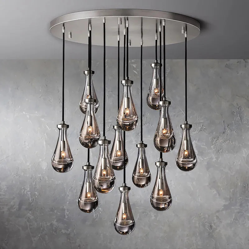 Raindrop Round Chandelier  47"