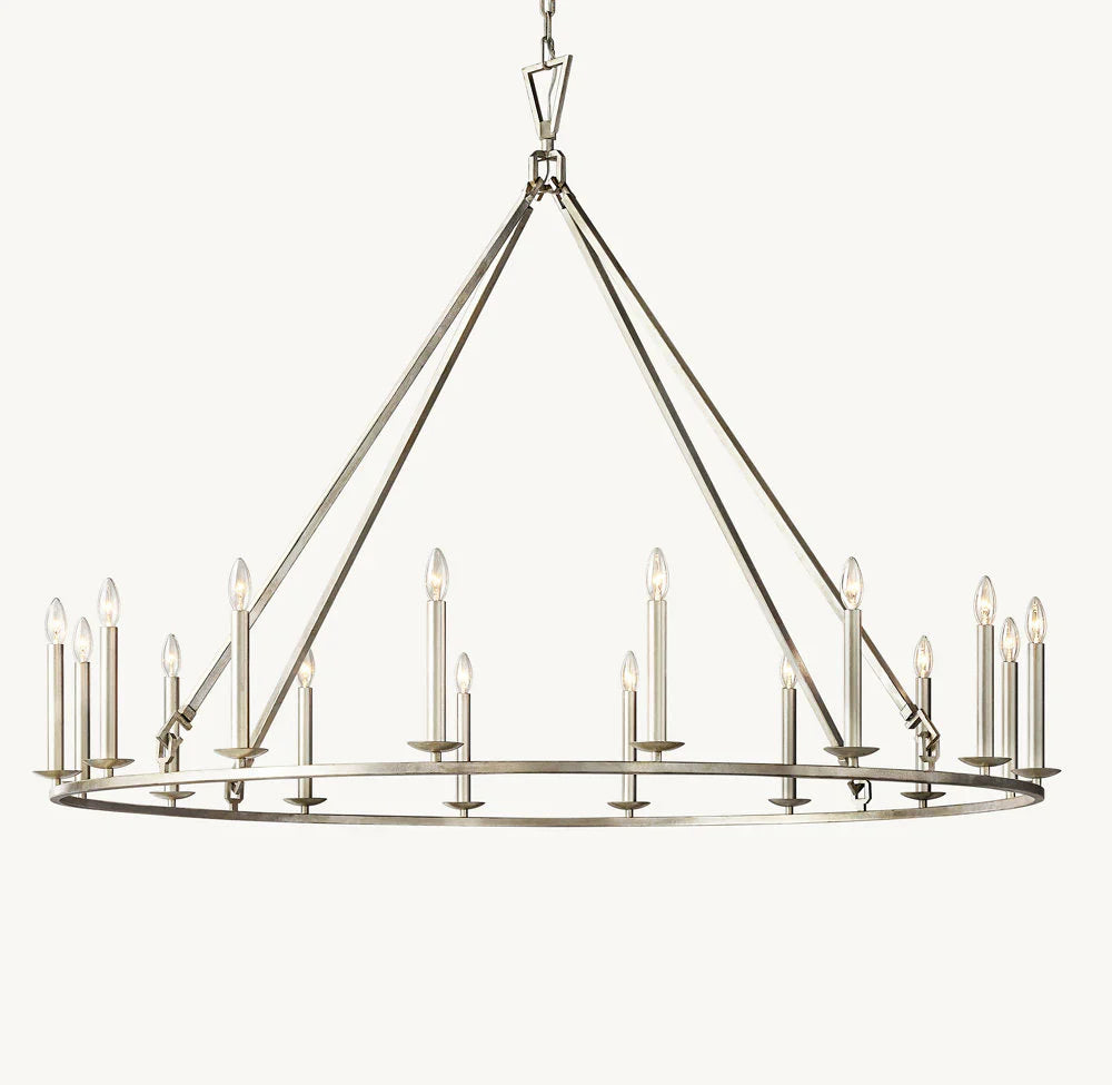 19TH C. ENGLISH OPENWORK ROUND CHANDELIER 60"