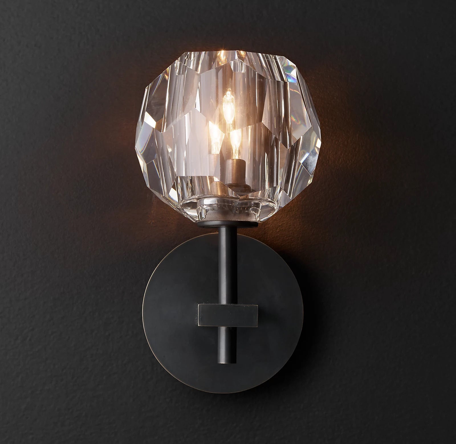 Belle De Crystal Ball Short Wall Sconce