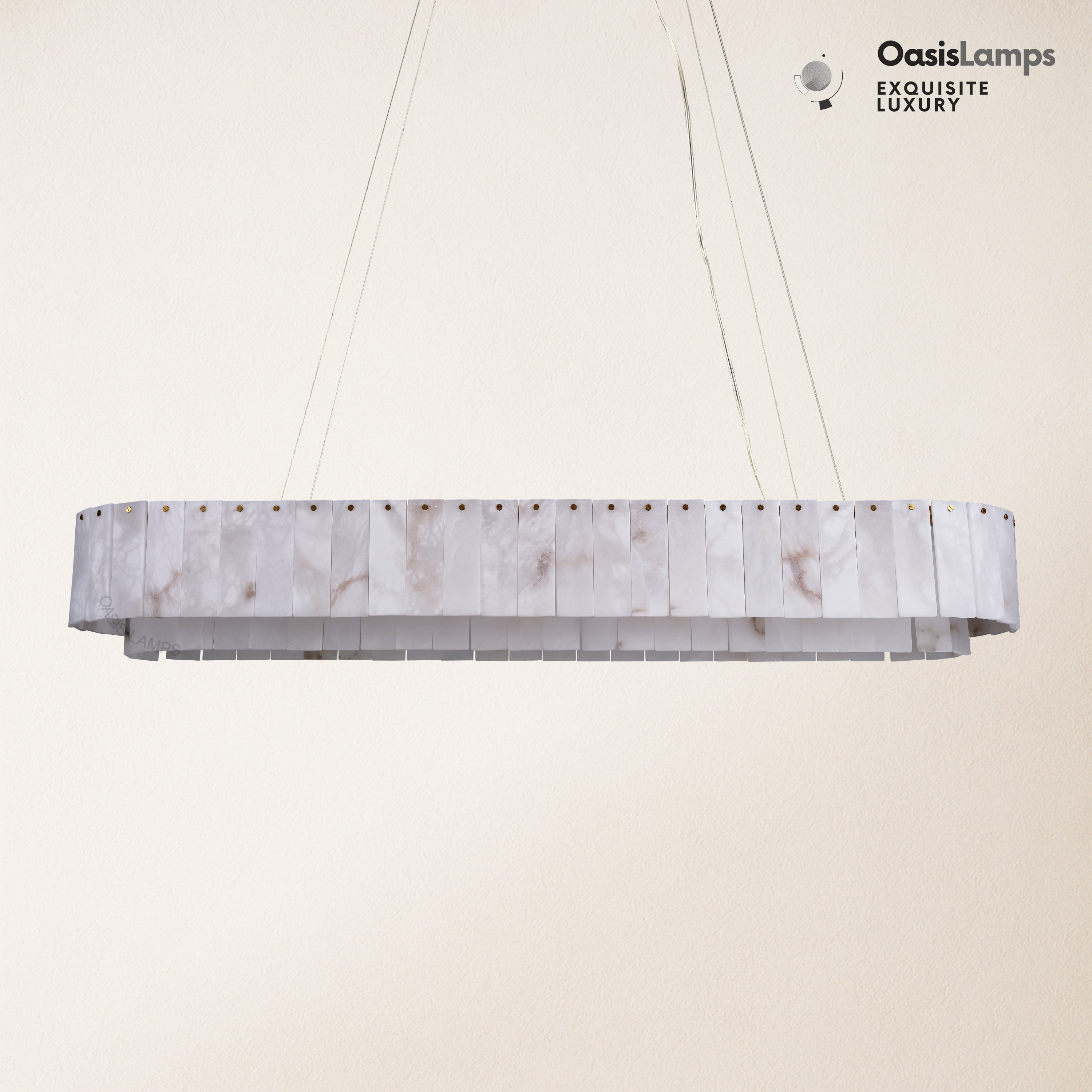 Sawyer Alabaster Rectangle Chandelier 40" 54"L#Color_Brass,size_54"