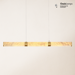 Sylvia Alabaster Rectangular Chandelier 47"