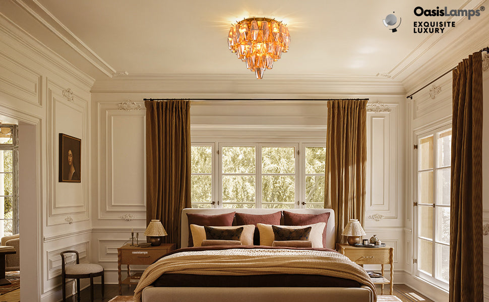 Celestial Drop Flush Mount 12.6"D#color_brass