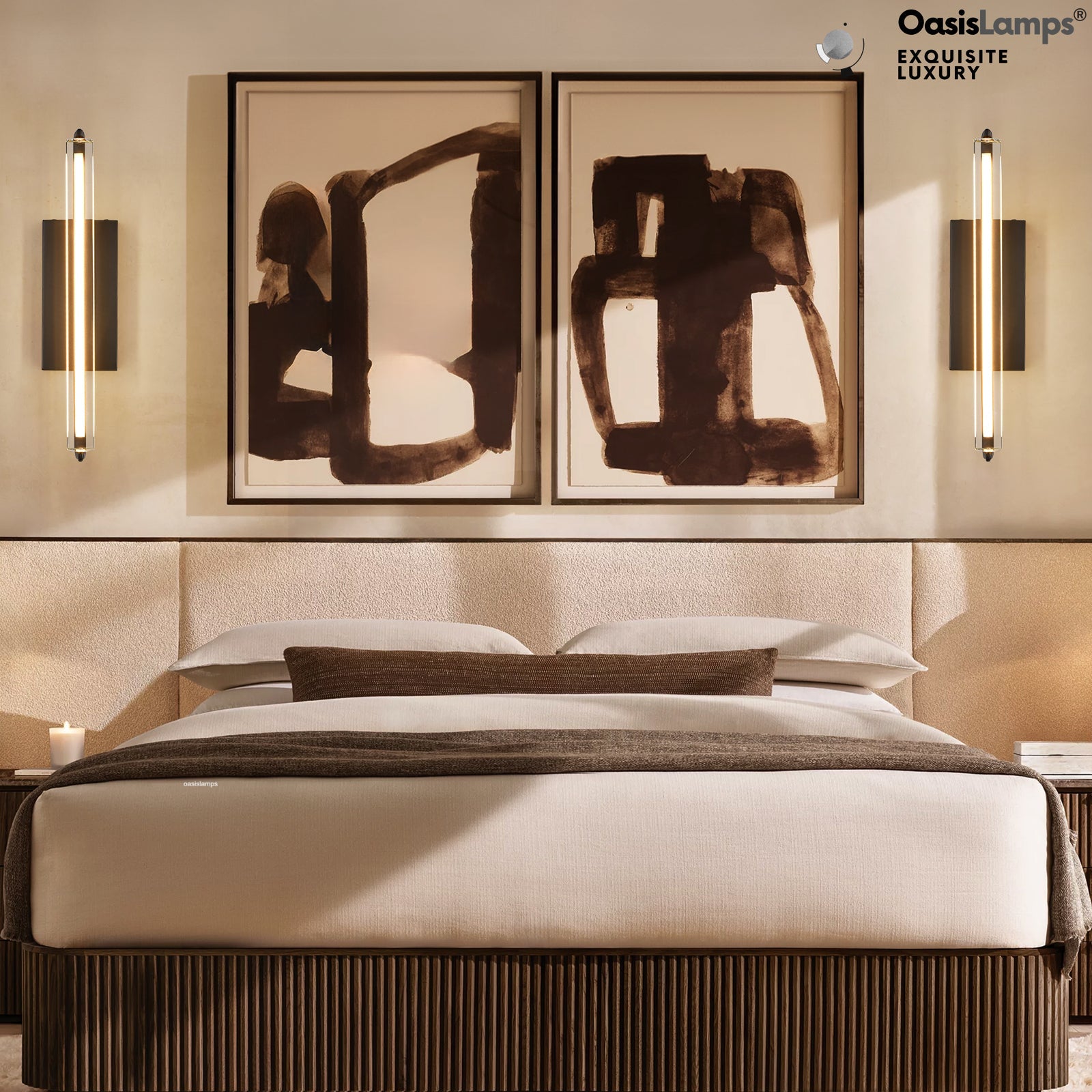 Clara Glow Crystal Wall Sconce 19"#color_black,style_single crystal