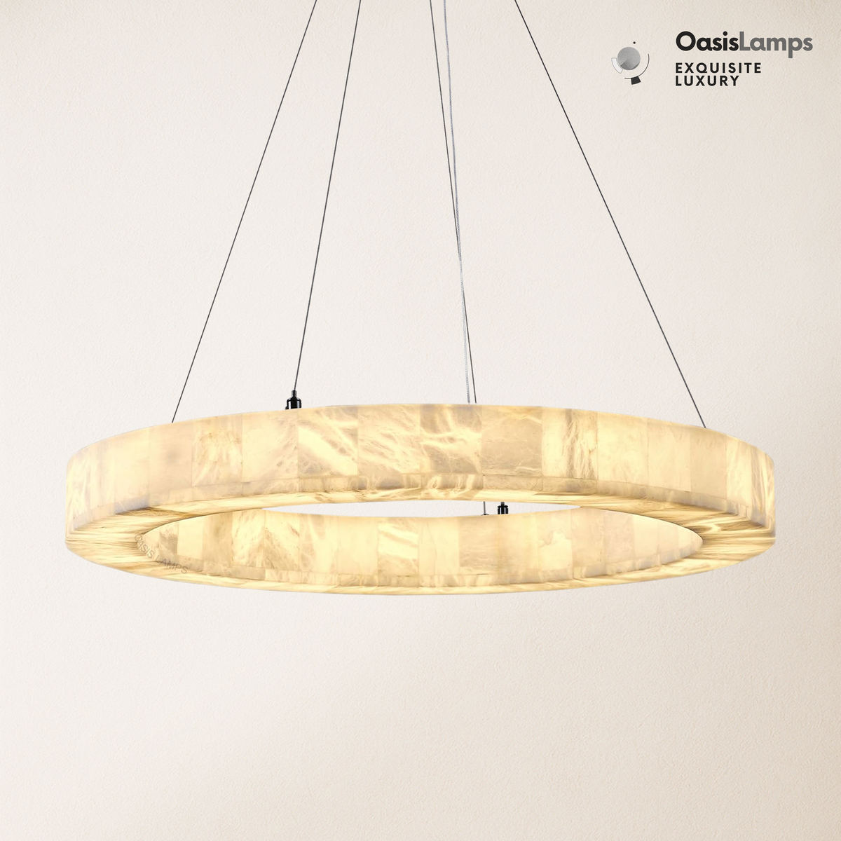 Soluna Alabaster Halo Chandelier 30"D#size_30"-round,color_white
