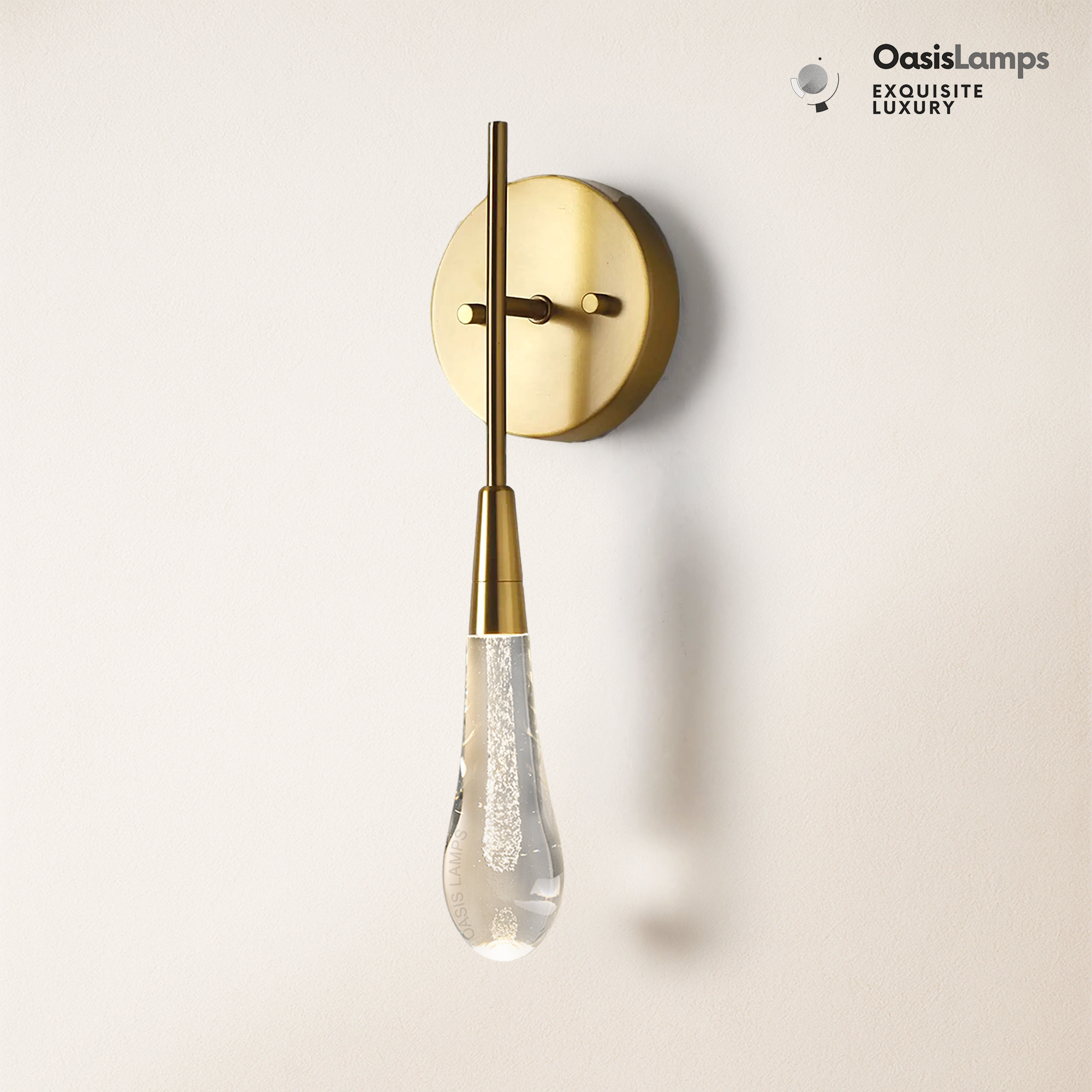 Elara Solitaires Crystal Wall Sconce 5"D#color_brass