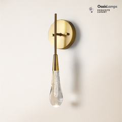 Elara Solitaires Crystal Wall Sconce 5"D#color_brass