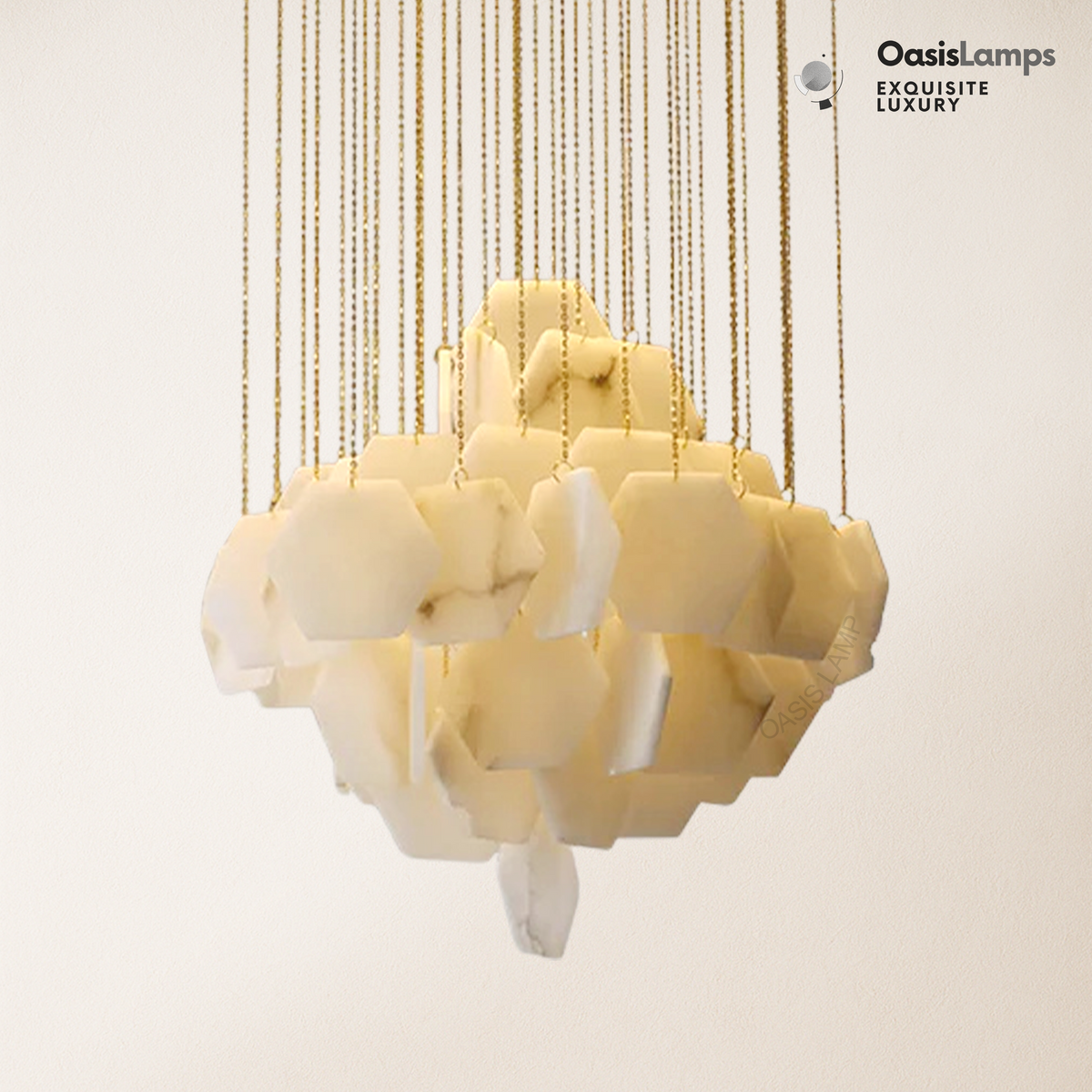 Talan Multi-layer Irregular Alabaster Chandelier