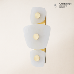 Moira Alabaster  3 Lights Wall Sconce