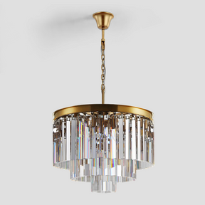 Odeon Crystal Fringe Round Chandelier Collection