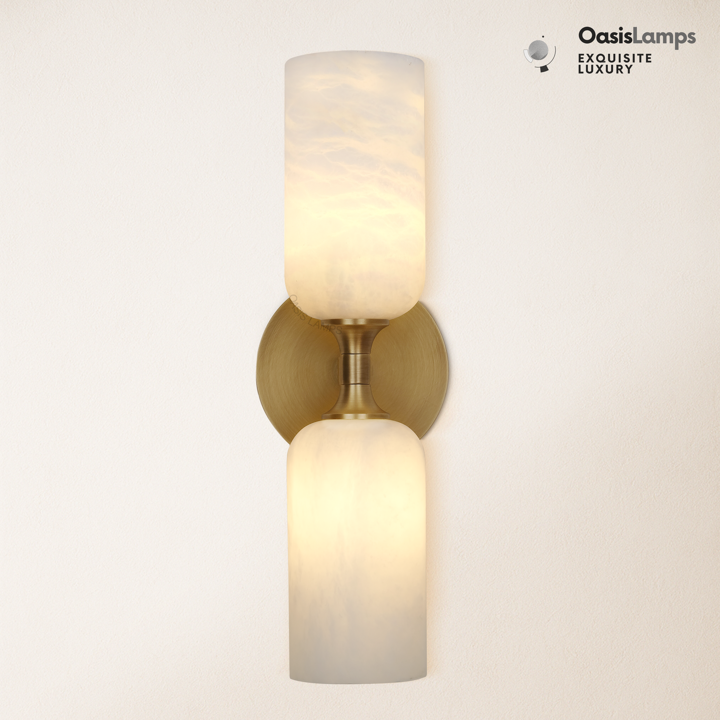 Axis Alabaster Wall Sconce 13.9"#color_brass