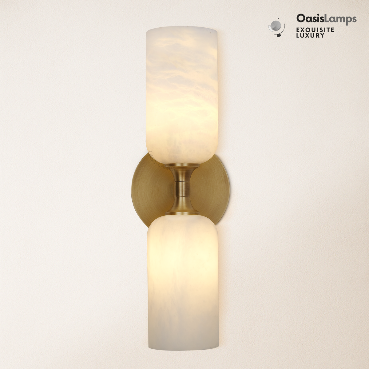 Axis Alabaster Wall Sconce 13.9"#color_brass