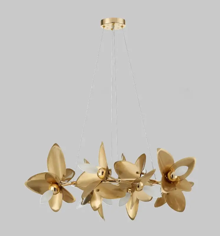 Gold Leaf Petal Design Chandelier