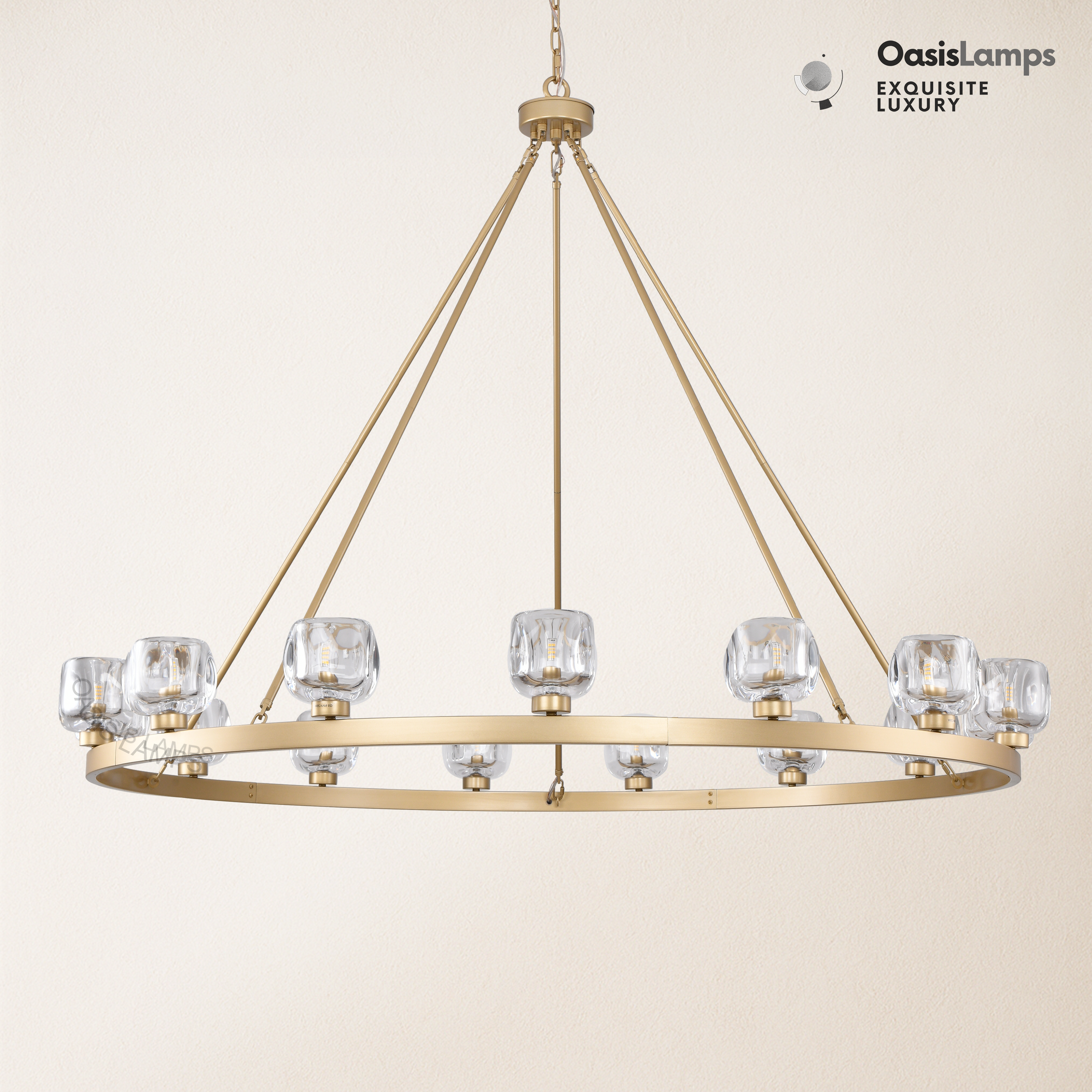 Vellum Round Chandelier 24" 36" 48" 59"D#size_59"-round,color_brass