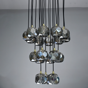 Belle Round Cluster Chandelier Clear / Smoky 14" 19" 24" 30" 40"