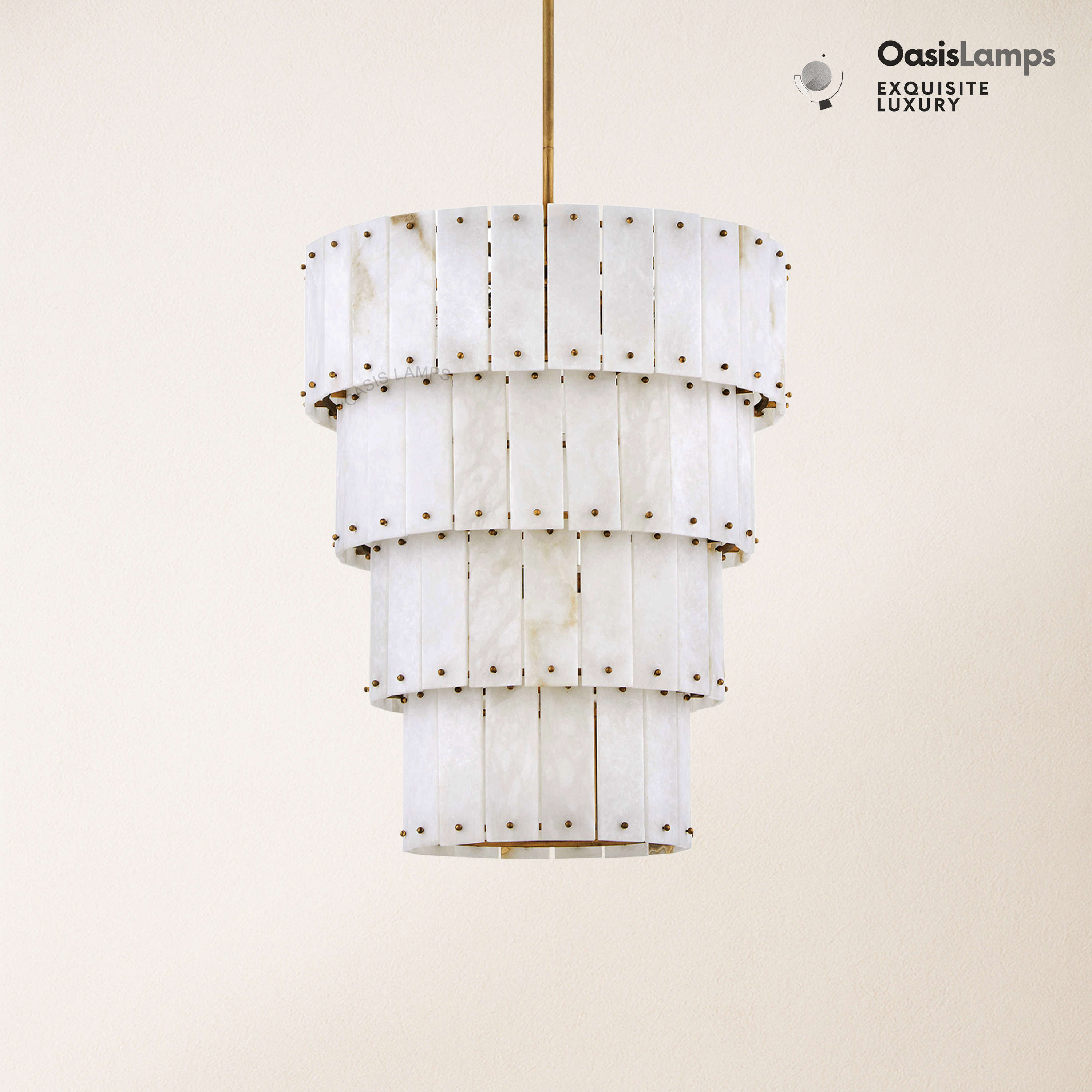 Rancho Alabaster 4-Tier Round Chandelier