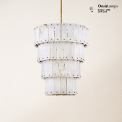 Rancho Alabaster 4-Tier Round Chandelier