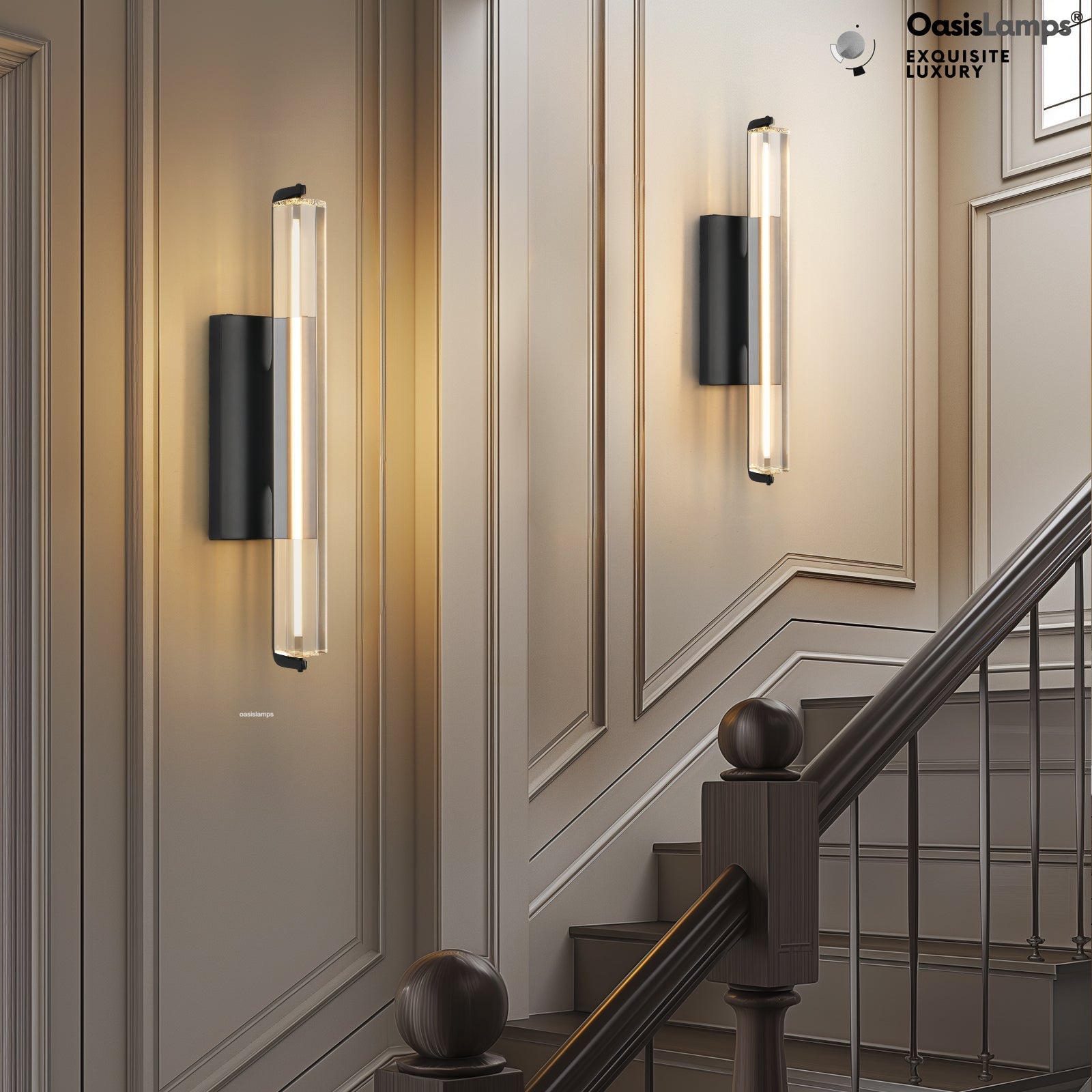 Clara Glow Crystal Wall Sconce 19"#color_black,style_single crystal