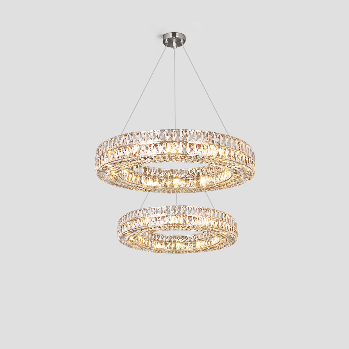 Mia Round Crystal Multi-Ring Chandelier