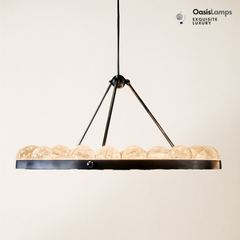 Nami Alabaster Global Suter Chandelier