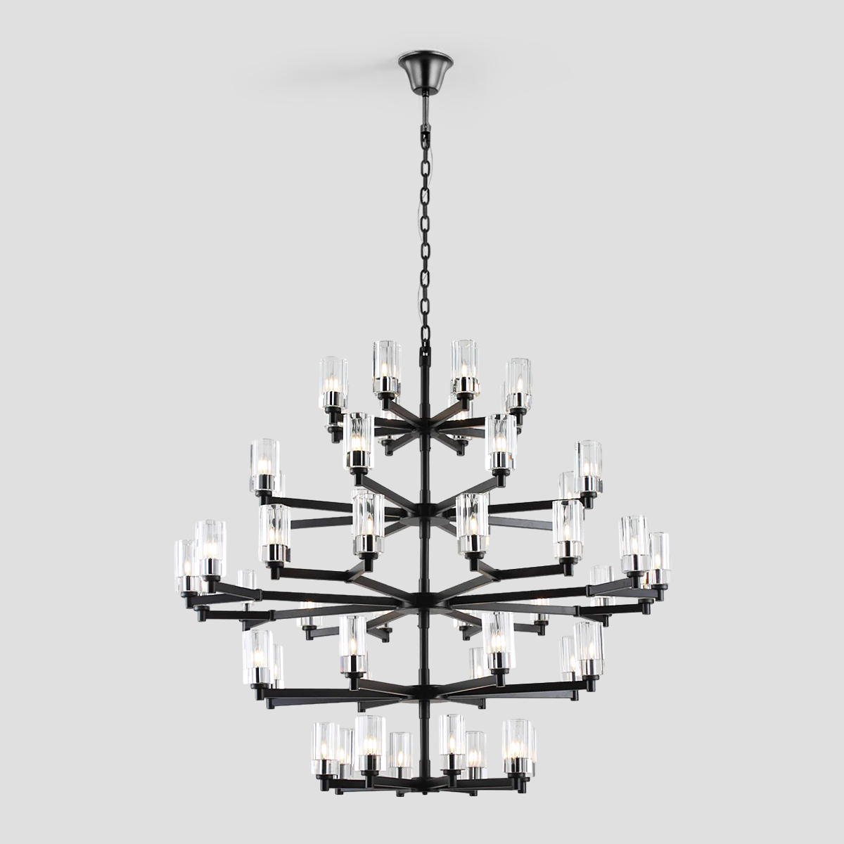 Kleidoscope Tiered/ Layered Large Crystal Fringe Chandelier