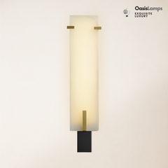 Janina Stable Alabaster Personality Wall Sconce