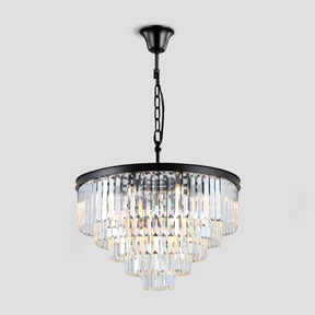 Odeon Crystal Fringe Round Chandelier Collection