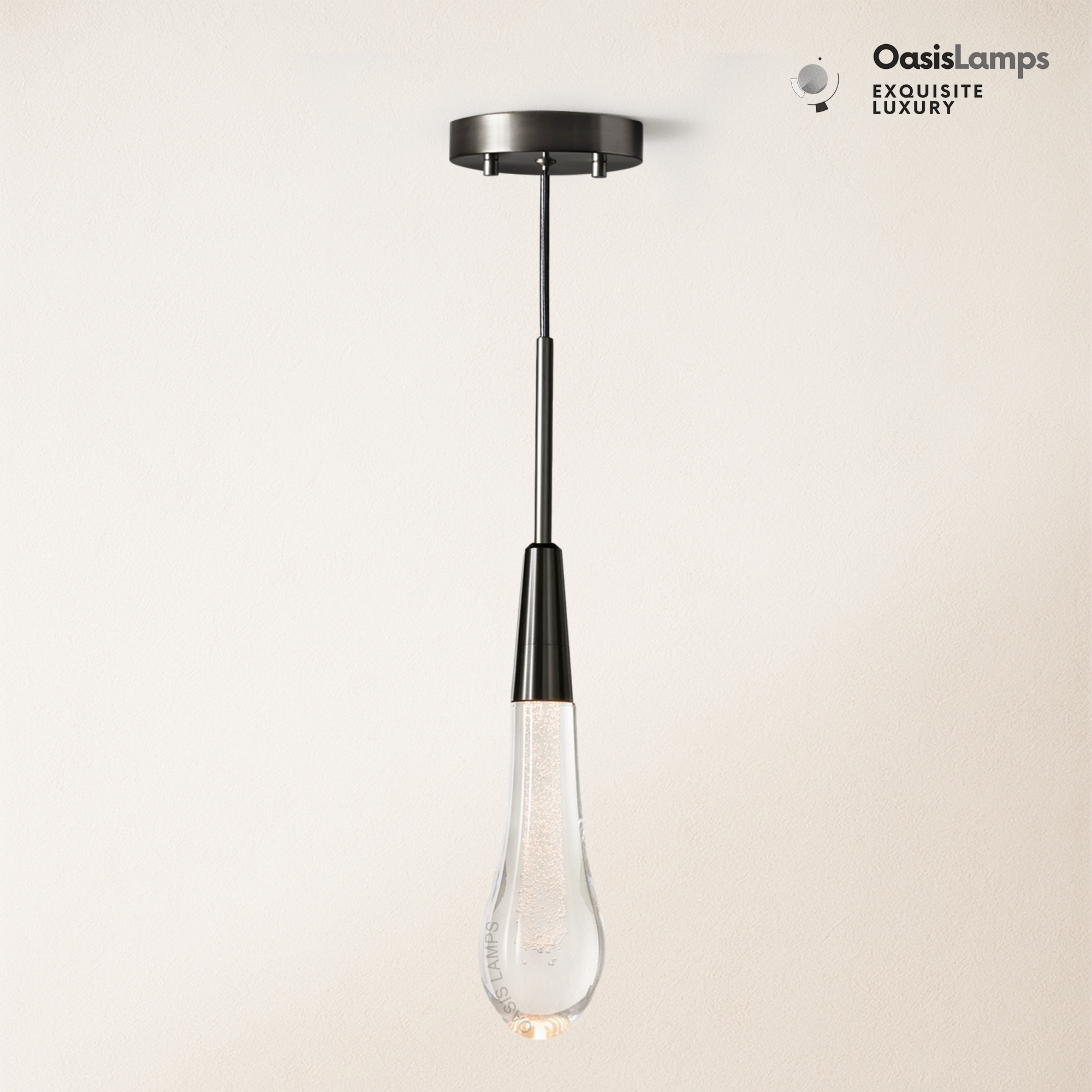 Elara Solitaires Crystal Pendant 2'' 1 light 2 lights#color_bronze,size_1 lights