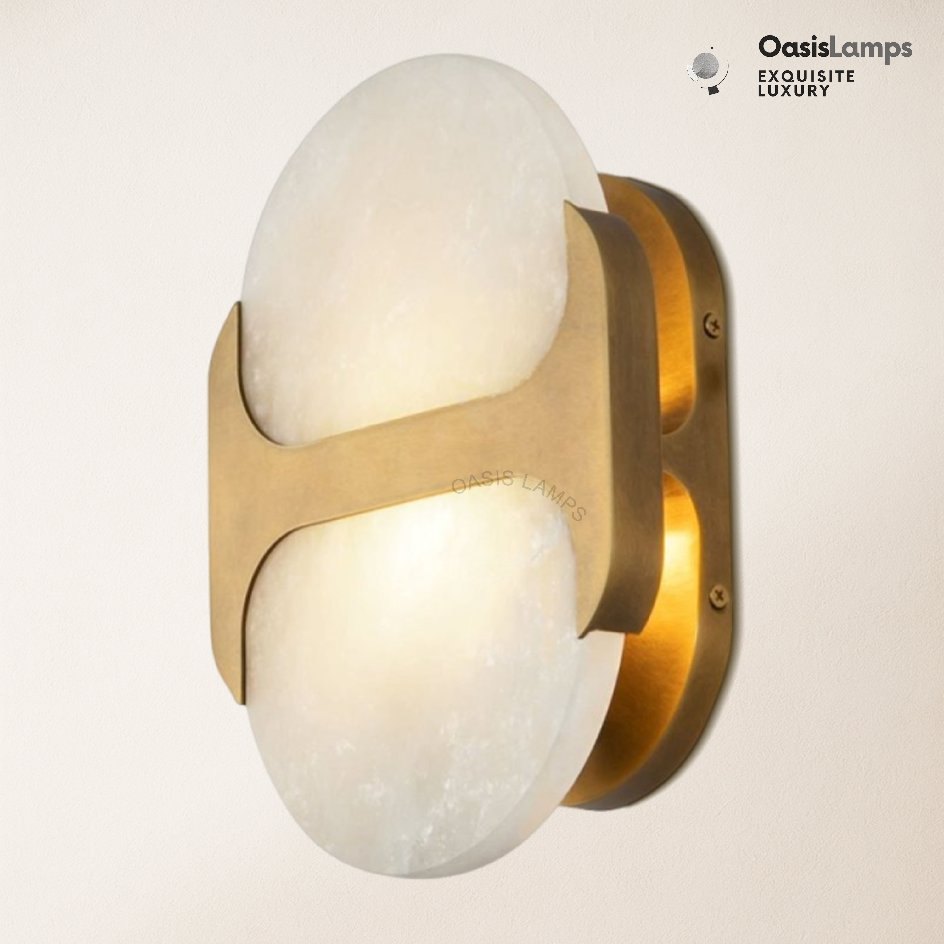 Odin Alabaster Small Wall Sconce 9"H#Color_Brass