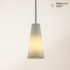 Capus Conical Alabaster Pendant#color_nickel
