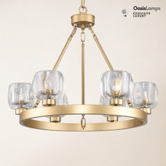 Vellum Round Chandelier 24" 36" 48" 59"D#size_24"-round,color_brass