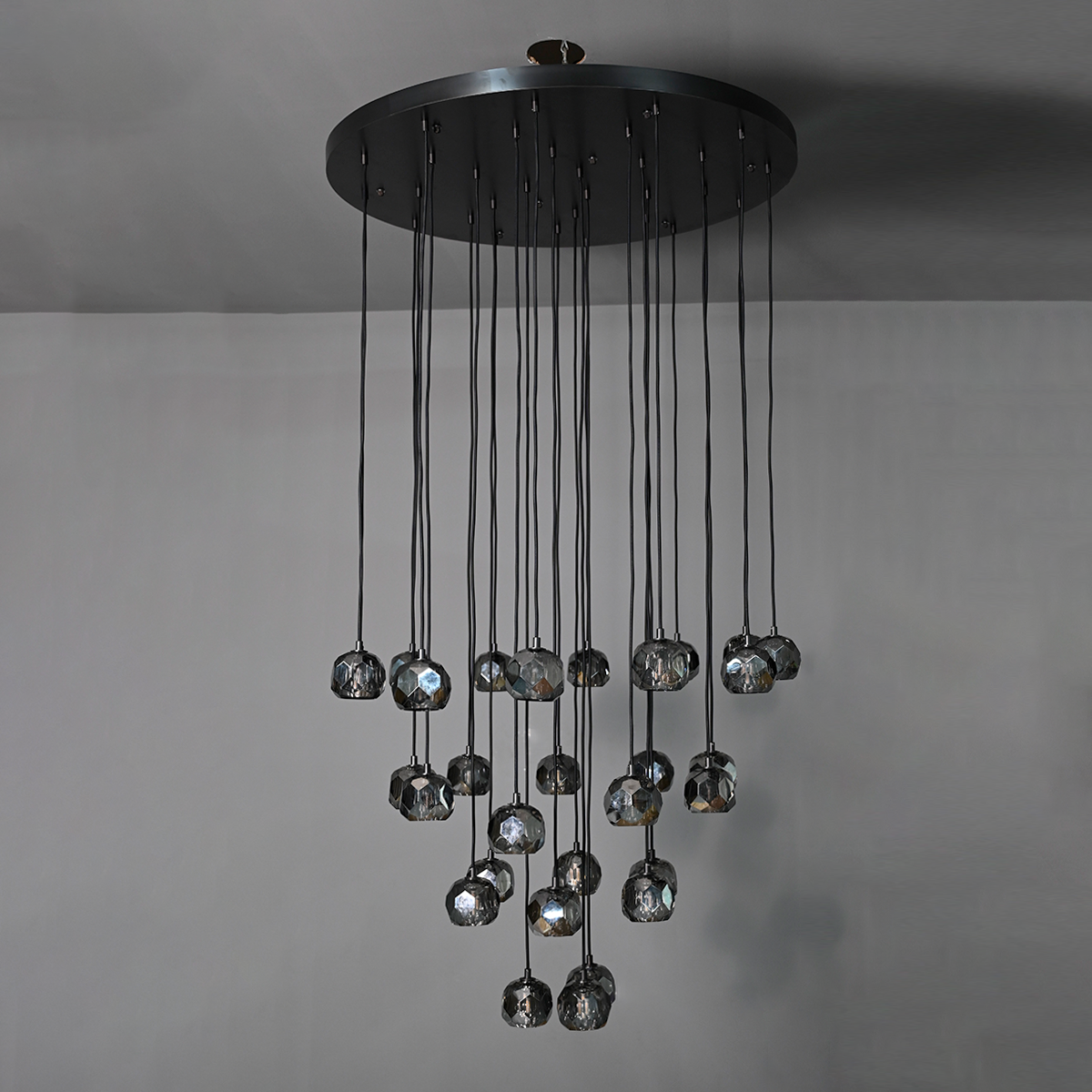 Belle Round Cluster Chandelier Clear / Smoky 14" 19" 24" 30" 40"